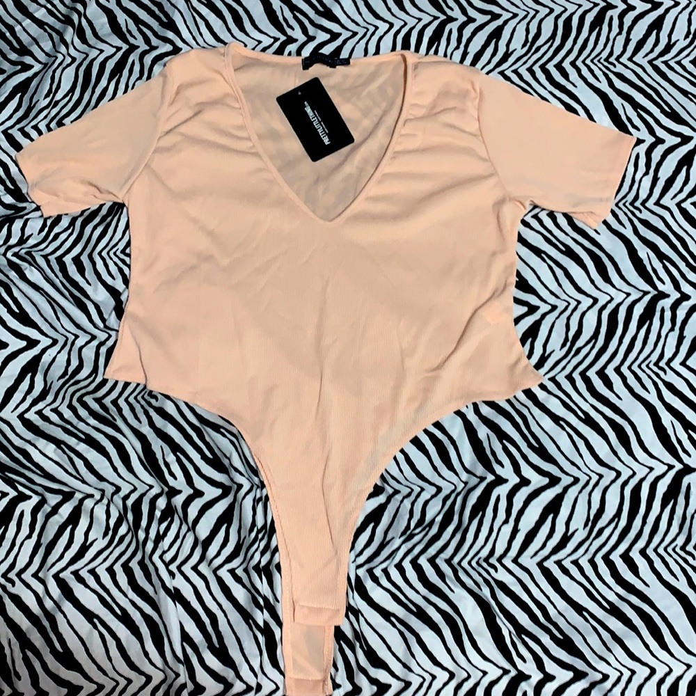 Ribbed Plunge short sleeve